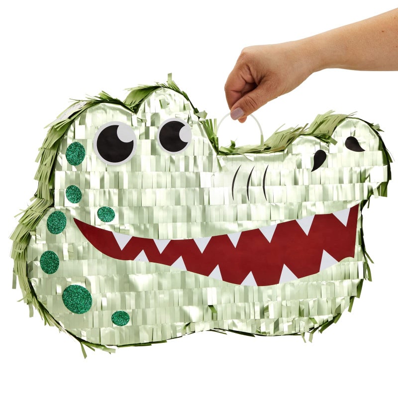 BLUE PANDA Alligator Pinata - Small Green 16.5 x 11.5 x 3 In - Pinata for Kids Safari, Animal Party Decor & Alligator Party Supplies - Image 5